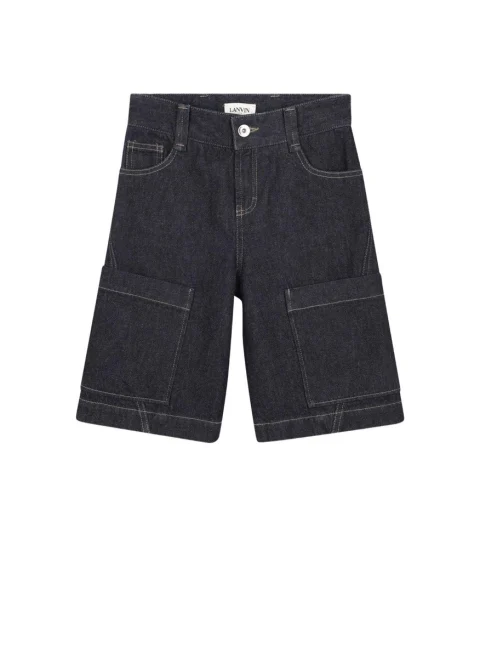 Къс панталон от деним Lanvin Kids