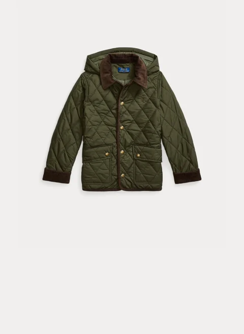 Капитонирано яке с контрастни детайли Ralph Lauren Kids 2-7 — снимка 4