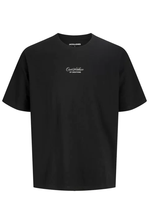 T-Shirt Jjart Print Ss Crew Neck 12288095 C-N10 black