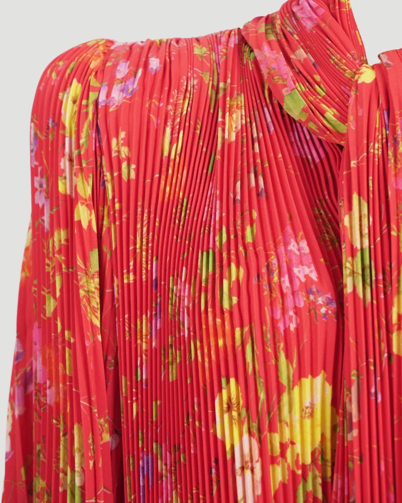Scarf Pleated Blouse — снимка 5