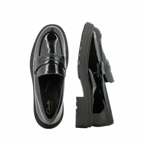 Дамски Лоуфър CLARKS – 26183173 ORINOCO3 EDGE BLACK PAT — снимка 4