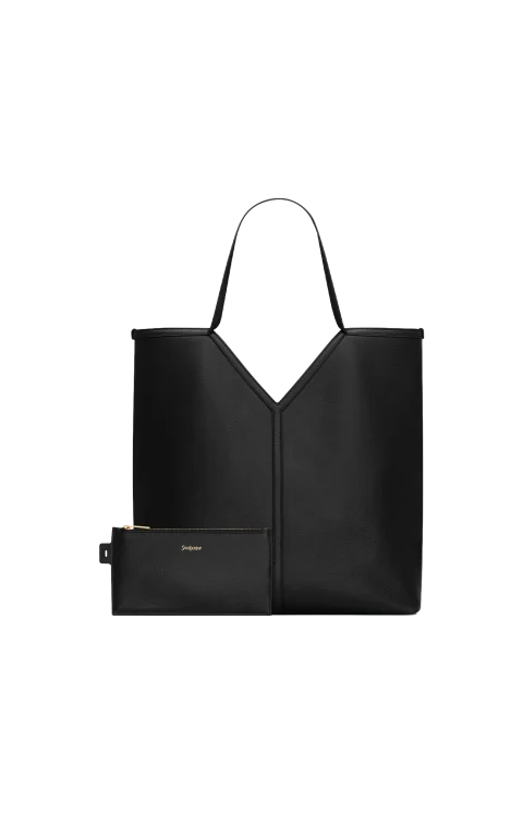 Y Thin Tote in Black Leather — снимка 2