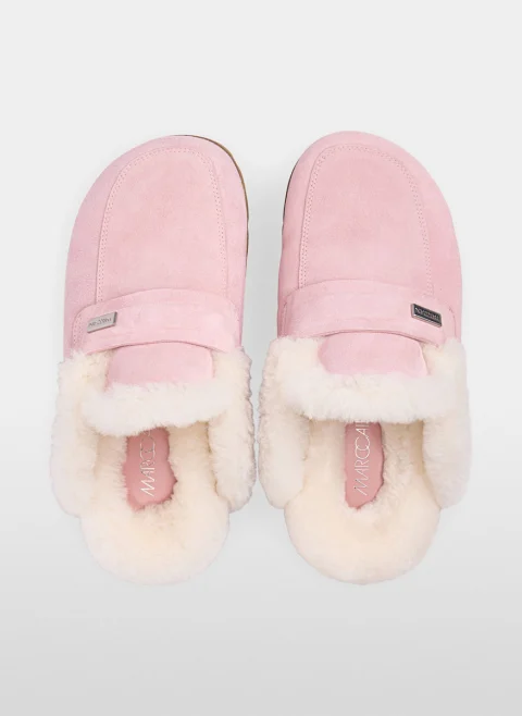 Велурени чехли с 'fluffy' детайли Marc Cain Sports — снимка 4