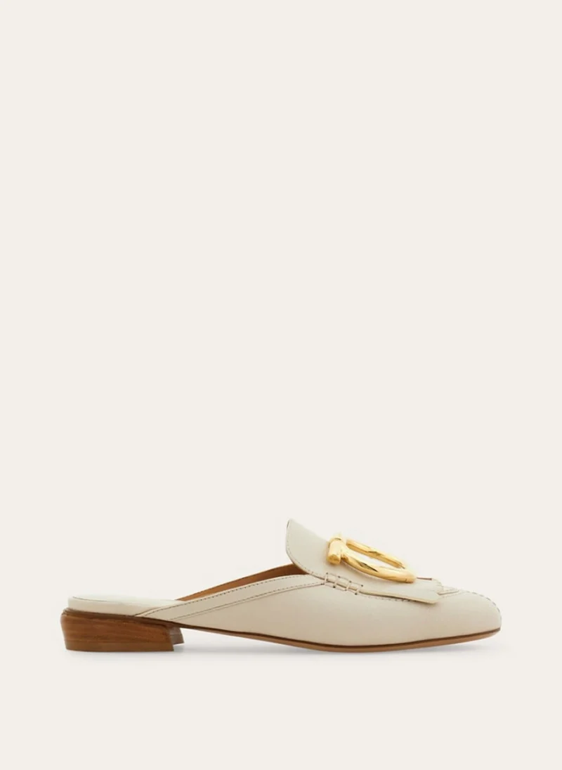 Чехли от естествена кожа 'Gancini' Ferragamo