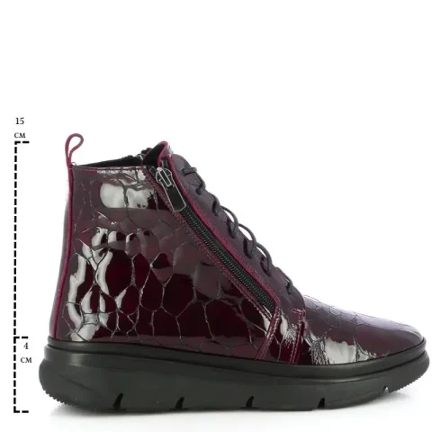 Дамски Равни Боти VERONELLA – 047-511 BORDO CROCO — снимка 6