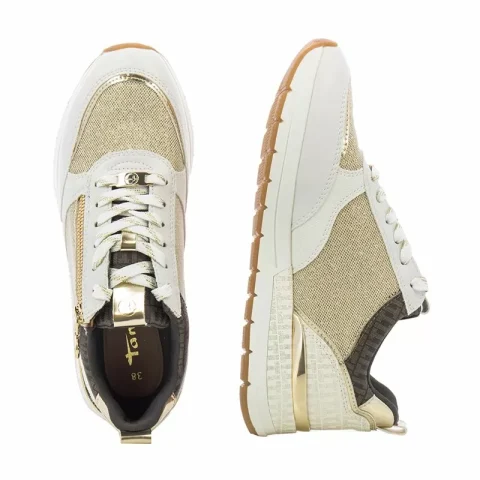 Дамски Сникърс TAMARIS – 1-1-23732-20 493 IVORY/GOLD COM — снимка 5