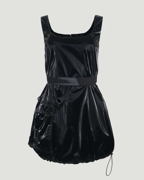 Belted Mini Dress in Black