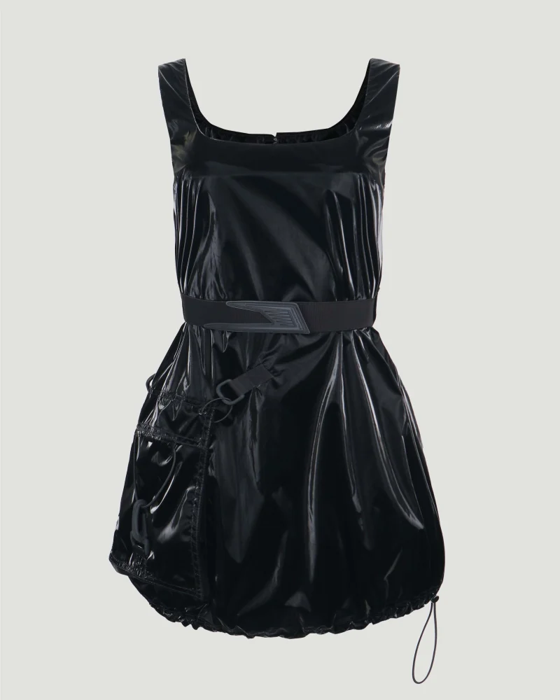 Belted Mini Dress in Black