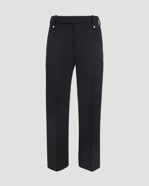 Straight-Leg Wool Trousers