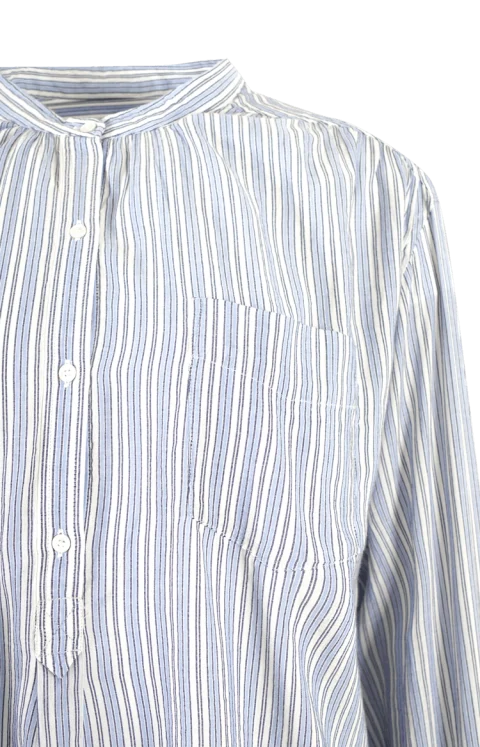 Sapha Striped Cotton Voile Blouse — снимка 3