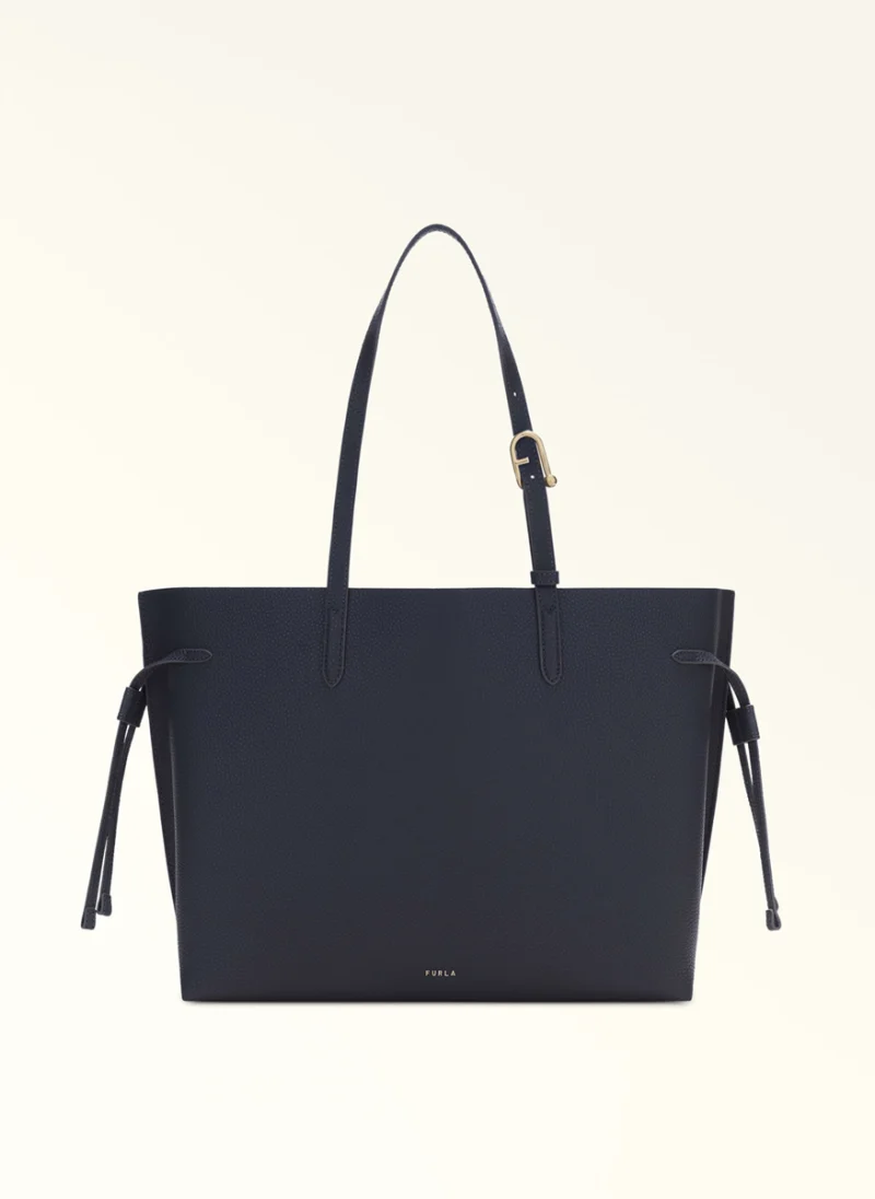 Кожена 'Tote' чанта Furla Ava Ink Blue Ink Blue