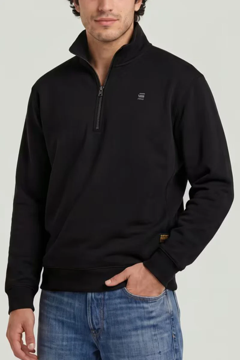 Суичър Premium Core Half Zip R Sw L\S D26459-C235-6484 dk black — снимка 2