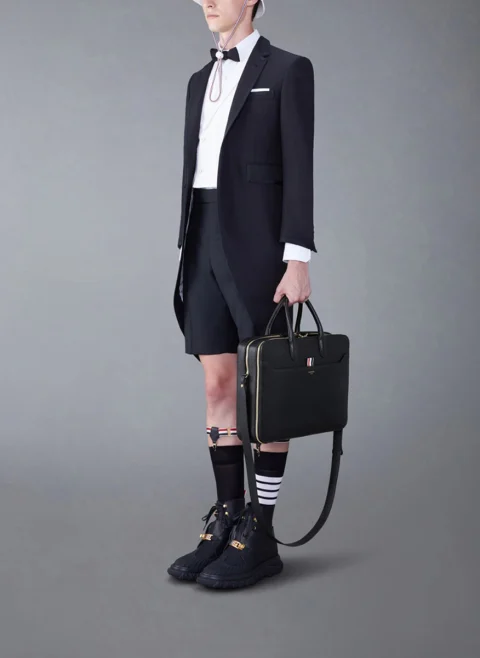 Кожена чанта 'Business' Thom Browne — снимка 4
