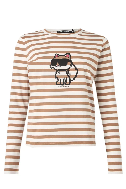 Блуза Ikon Print Stripe Lslv A1W17137 2nj cannoli cream-nougat