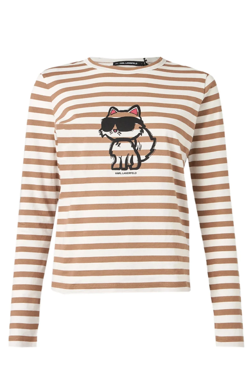 Блуза Ikon Print Stripe Lslv A1W17137 2nj cannoli cream-nougat