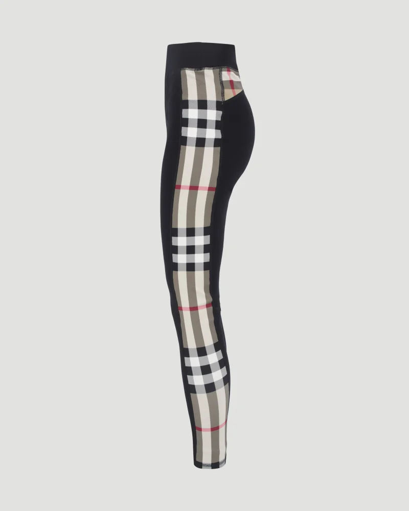 Vintage-Check Panel Leggings — снимка 3
