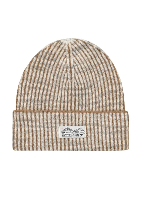 Шапка S&S 2 Color Rib Cuff Beanie SSM53007 272 sc272-taupe