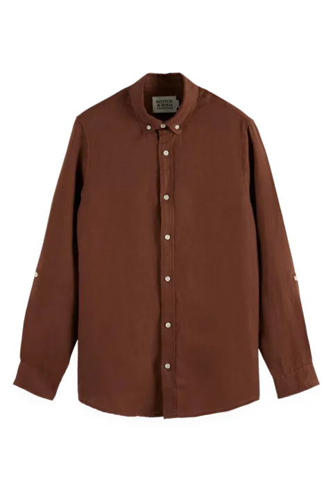 Риза Regular Fit Linen 180016 SC210 Cold Brew