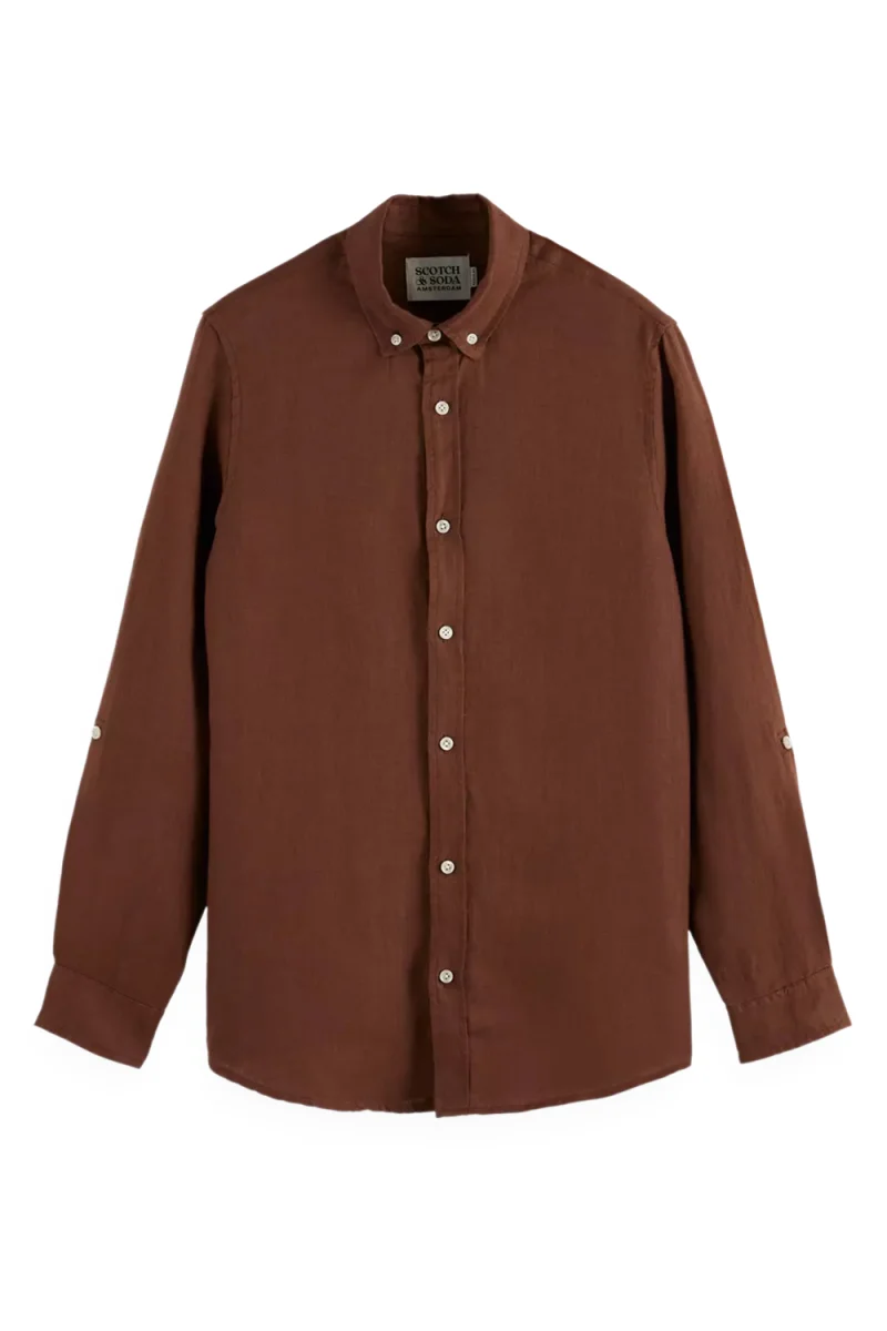 Риза Regular Fit Linen 180016 SC210 Cold Brew