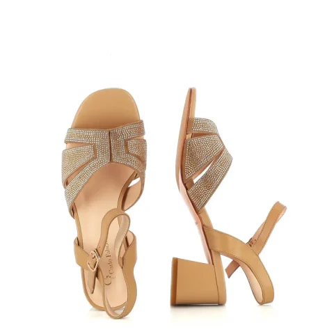Дамски Сандали На Ток CARLO FABIANI – 5KL656 BEIGE — снимка 5