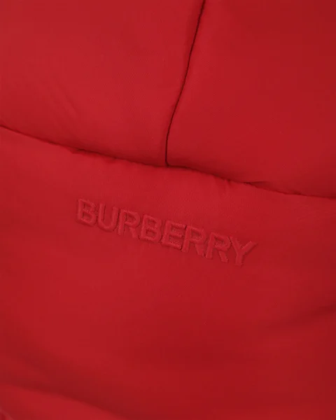 Padded Nylon Oversized Cap in Red — снимка 3