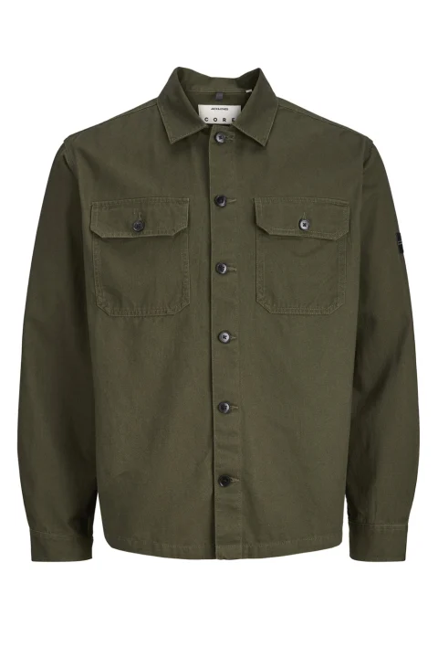 Риза Jcofusion Badge Overshirt 12300937 19-0414 TCX forest night