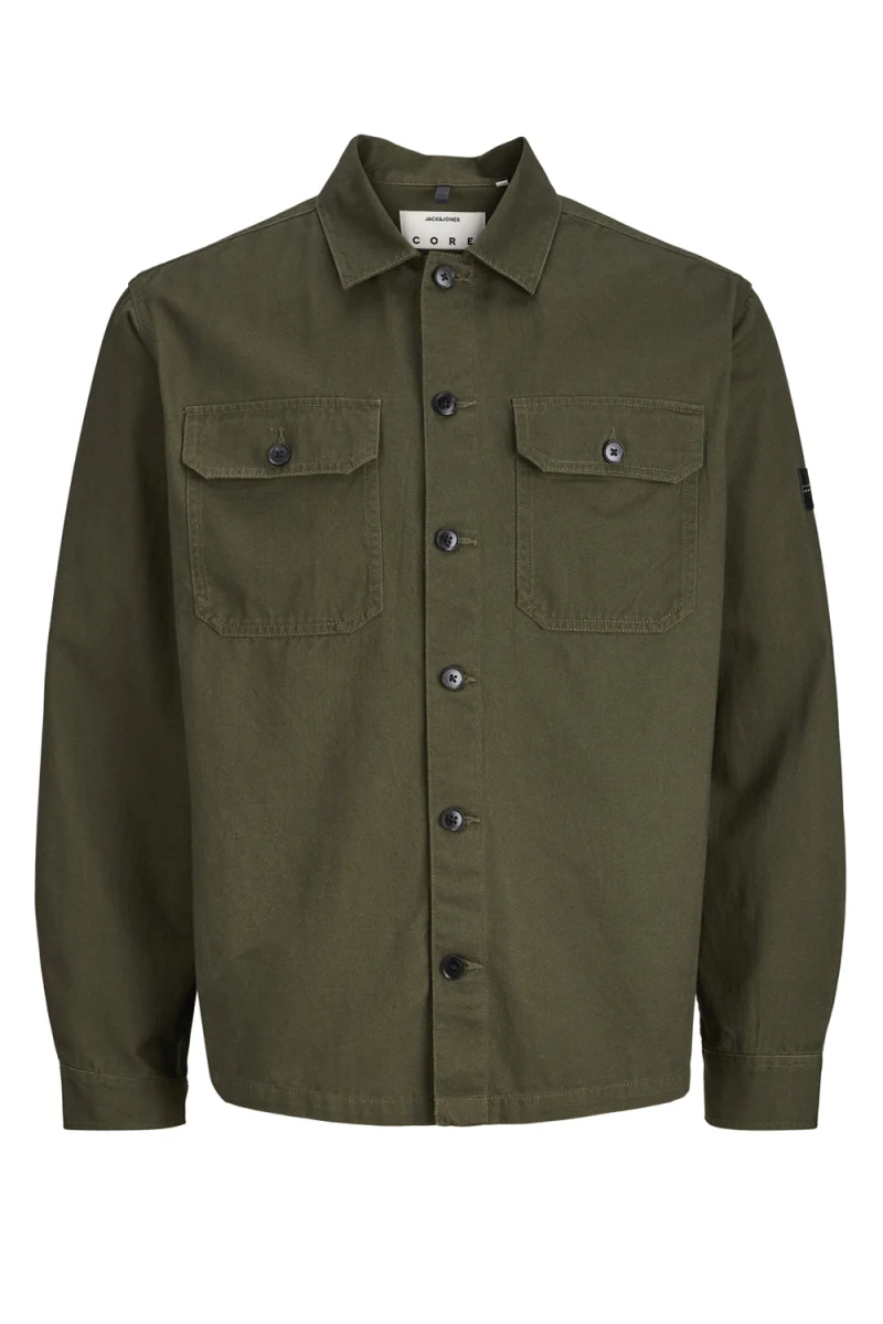 Риза Jcofusion Badge Overshirt 12300937 19-0414 TCX forest night