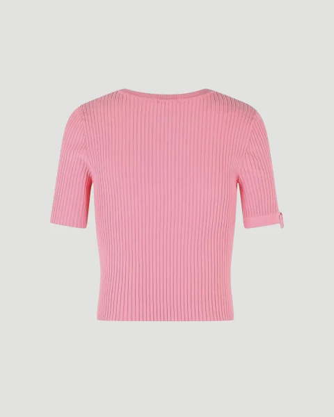 Buckle Rib Knit T-Shirt — снимка 2