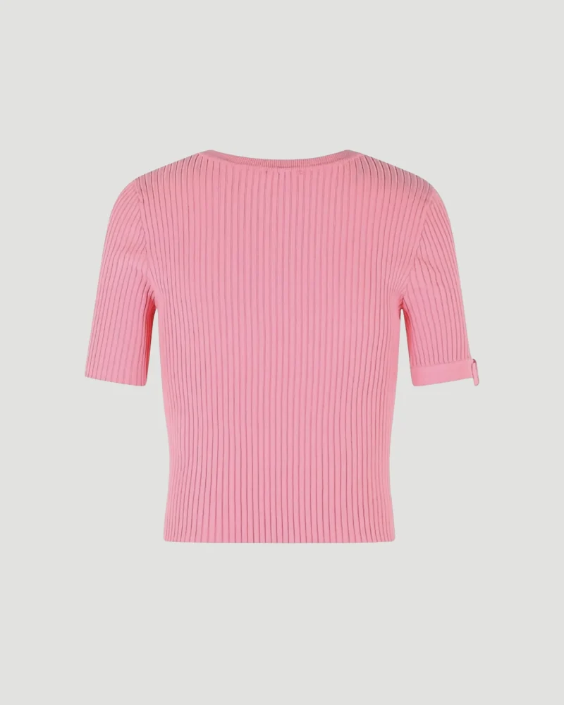 Buckle Rib Knit T-Shirt — снимка 2