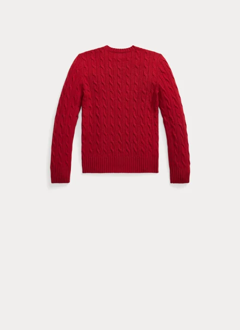 Пуловер от вълна 'Cable-Knit' Ralph Lauren Kids 7-14 — снимка 2