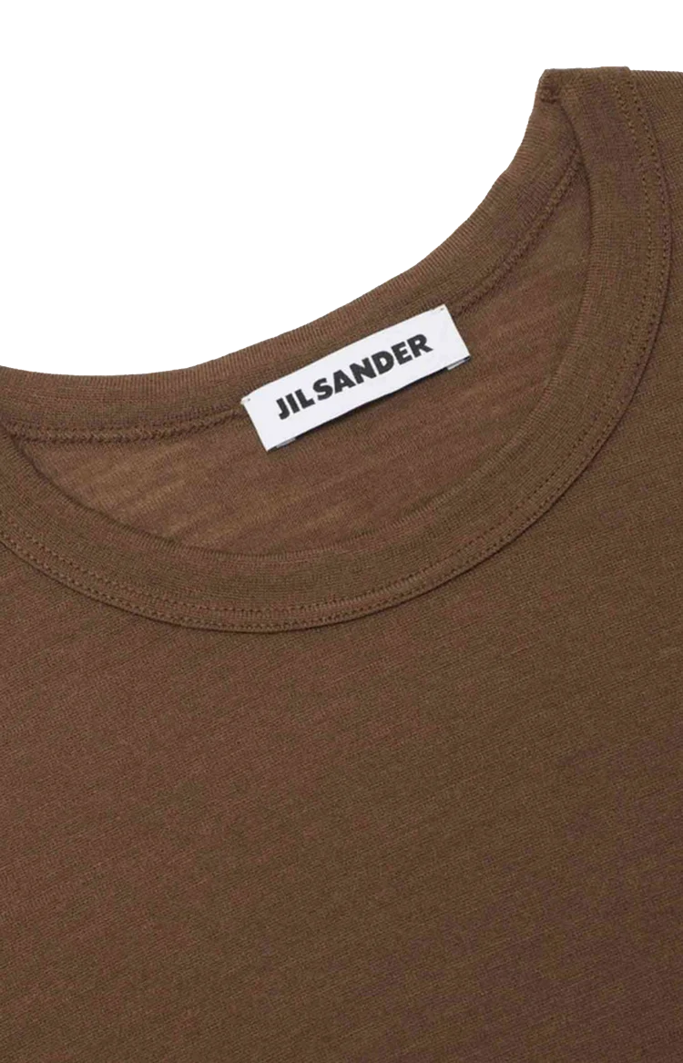 Knit T-Shirt in Taupe — снимка 2