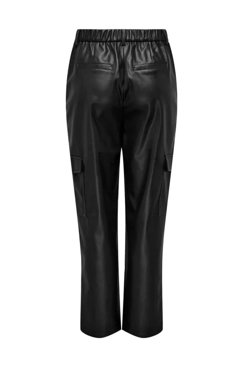 Панталон Onlkim Faux Leather Cargo Pant Cc Otw 15293029 C-N10 black — снимка 2