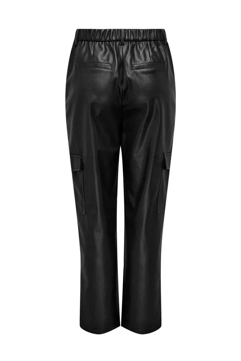Панталон Onlkim Faux Leather Cargo Pant Cc Otw 15293029 C-N10 black — снимка 2