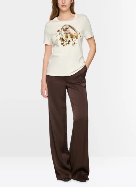 Тишърт с принт 'Hedgehog' Marc Cain Collections — снимка 2