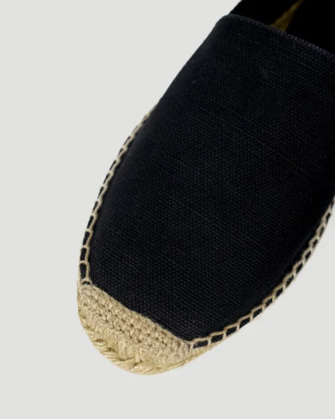 Embroidered Espadrilles in Black Canvas — снимка 5