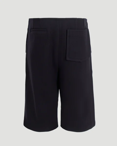 Navy Melton Wool Parade Short — снимка 3