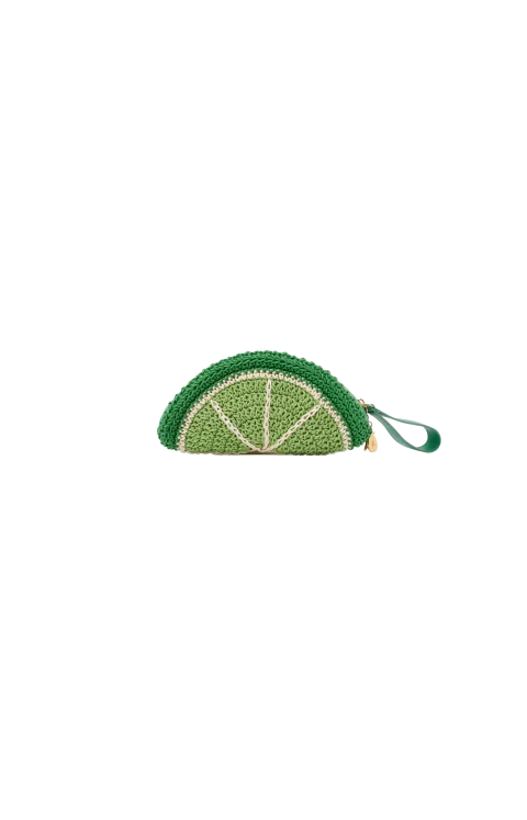 Chloé Tropicus Lime Slice Pouch in Waxed Cord — снимка 2