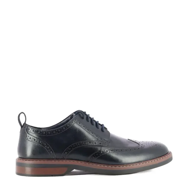 Мъжки Ежедневни CLARKS – 26178471 ALDWIN LIMIT NAVY LEATHER_1