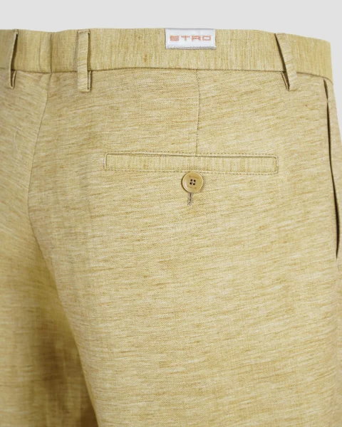 Roma Linen-Blend Bermuda Shorts in Beige — снимка 3
