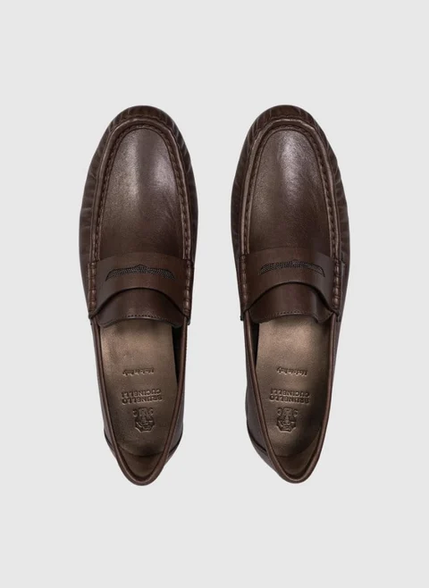 Мокасини от естествена кожа Brunello Cucinelli — снимка 4