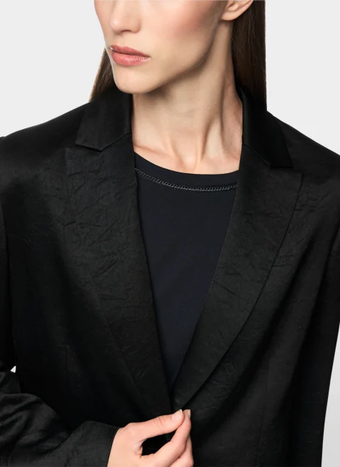 Сатенирано сако 'Crinkled effect' Marc Cain Collections — снимка 4