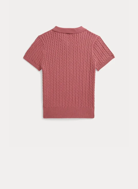 Полошърт от плетиво 'Mini-Cable' Ralph Lauren Kids 7-16 — снимка 2