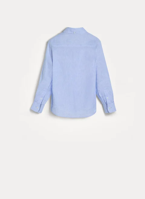 Ленена риза с бродерия Brunello Cucinelli Kids 4-6 — снимка 2