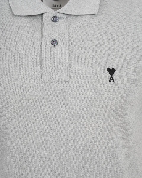 Ami de Coeur Polo Shirt in Ash Grey — снимка 2