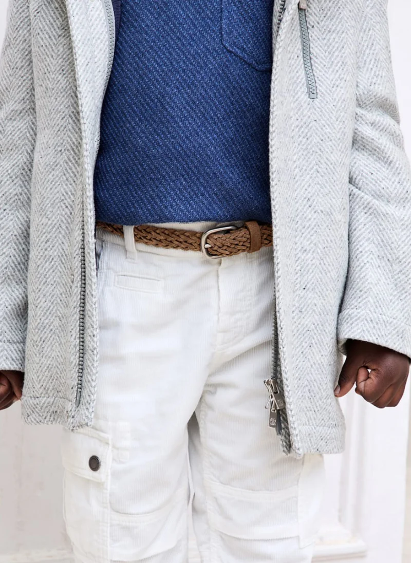 Велурен колан 'Braided' Brunello Cucinelli Kids 75 — снимка 3