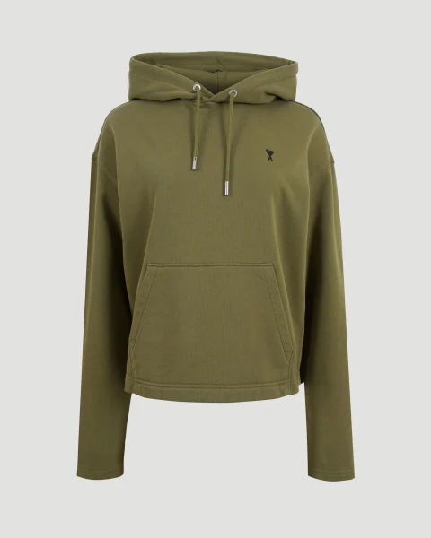 Cropped Ami de Coeur Hoodie in Bronze