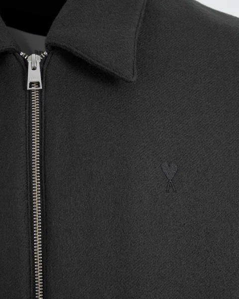 Black Wool Ami de Coeur Jacket — снимка 2