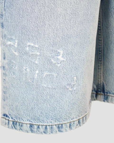Graffiti Denim Shorts in Mid Wash — снимка 2