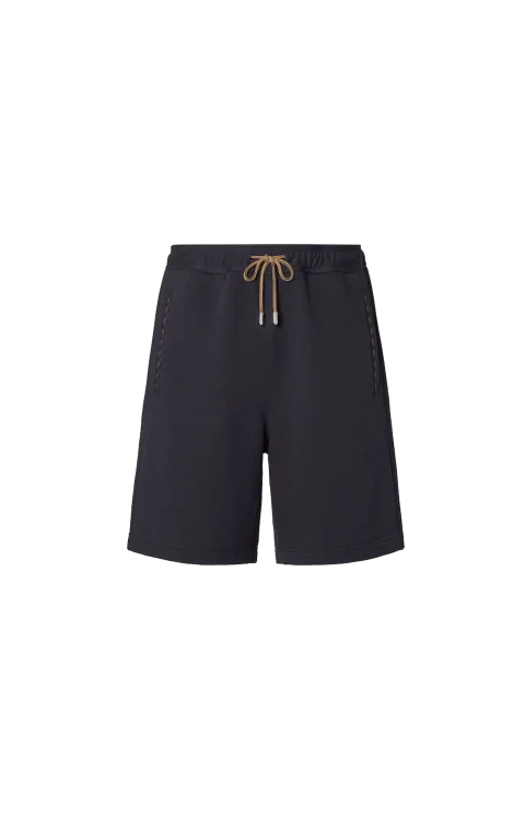 Navy Blue Cotton Shorts