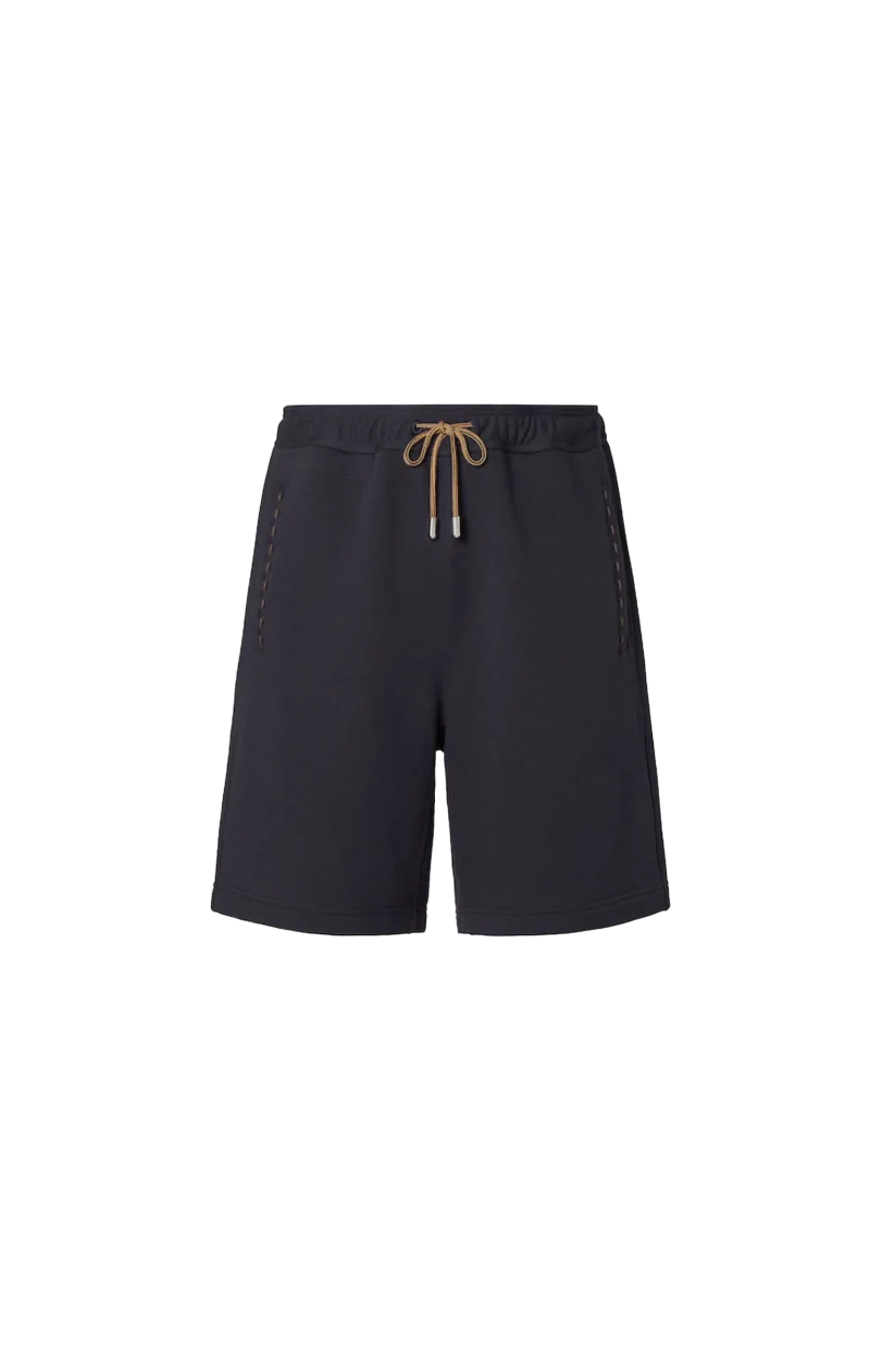 Navy Blue Cotton Shorts